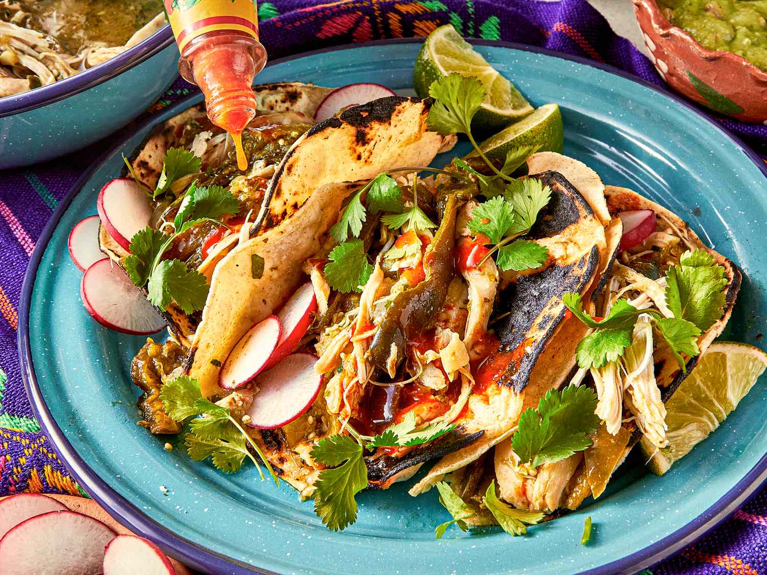 Slow Cooker Salsa Verde Chicken Tacos